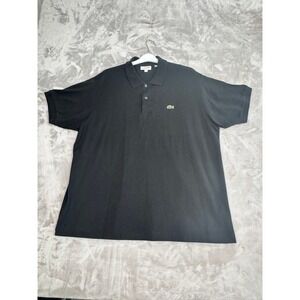 Lacoste Black Short Sleeve Polo Shirt Classic Fit‎ Mens Size XXXL